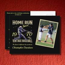 Personalisiertes Baseball-Foto Jahr Name Geburtsta