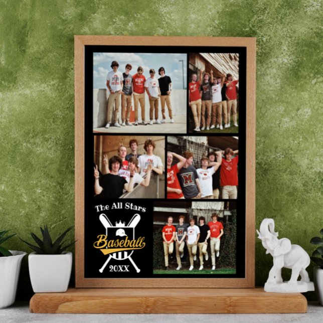 Personalisiertes Baseball-Fotocollage-Team # Poster (Von Creator hochgeladen)