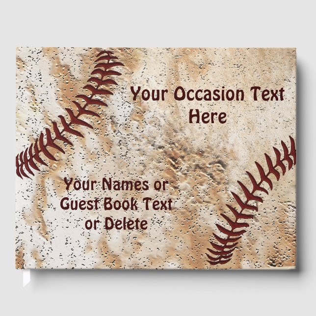 Personalisiertes Baseball Gästebuch (Vorderseite)