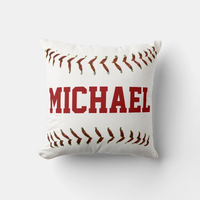 Personalisiertes Baseball-Kissen Kissen (Vorderseite)
