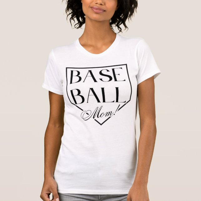 Personalisiertes Baseball Mama Game Day Tshirt mit (Vorderseite)