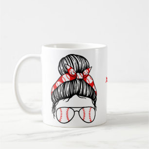 Personalisiertes Baseball-Mama-Geschenk Kaffeetasse