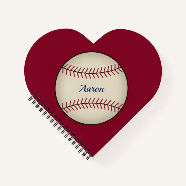 Personalisiertes Baseball-Notebook-Geschenk Notizbuch (Vorderseite)