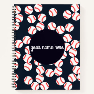 Personalisiertes Baseball-Notebook Notizbuch