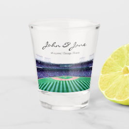 Personalisiertes Baseball-Schießglas Schnapsglas