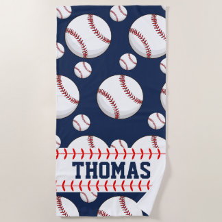 Personalisiertes Baseball-Sport-Sommer-Strandtuch Strandtuch