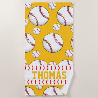 Personalisiertes Baseball-Sport-Sommer-Strandtuch Strandtuch