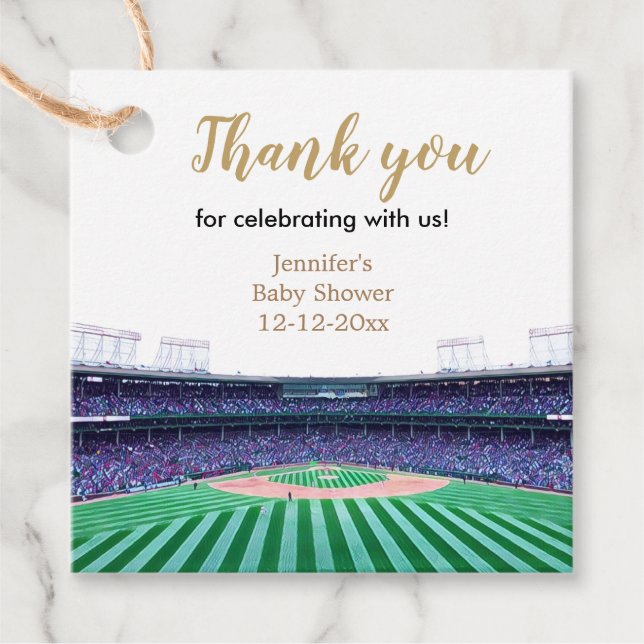 Personalisiertes Baseball-Thema Vielen Dank für Ih Geschenkanhänger (Vorderseite)