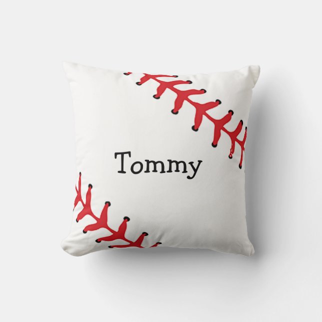 Personalisiertes Baseball-Throw-Kissen Kissen (Vorderseite)