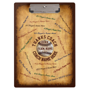 Personalisiertes Baseball-Trainer-Clipboard-Spiele Klemmbrett