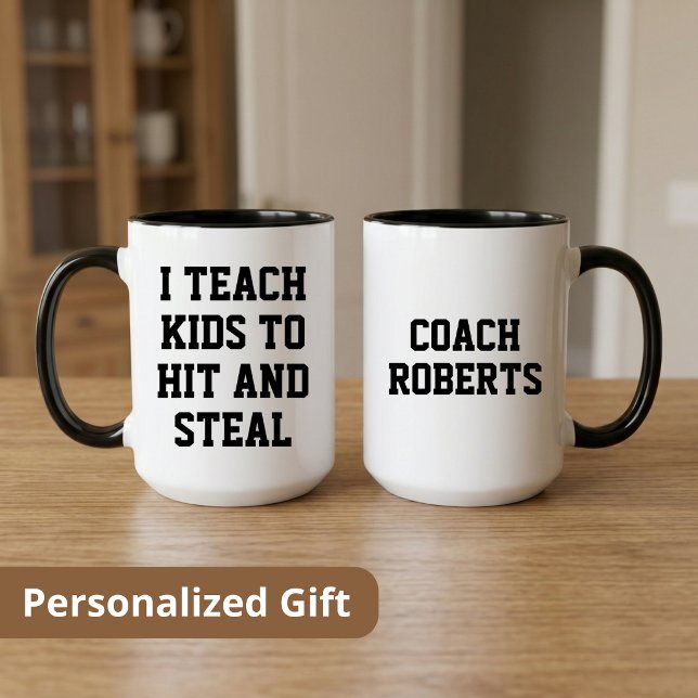 Personalisiertes Baseball-Trainer-Geschenk, Softba Tasse (Von Creator hochgeladen)