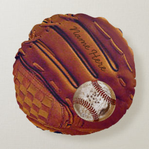 Personalisiertes Baseballhandschuh-Kissen, Rundes Kissen