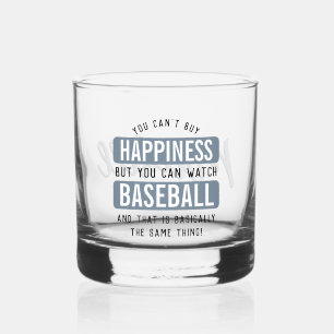 Personalisiertes Baseballschauen ist Glück lustig Whiskyglas