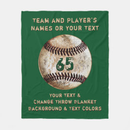Personalisiertes Baseballvlies, kundenspezifisch Fleecedecke