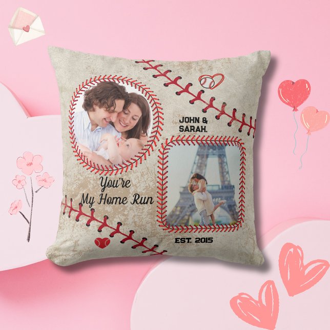 Personalisiertes Baseballwirbelkissen - Benutzerde Kissen (Baseball Gift For Boyfriend, baseball husband, baseball Father, Baseball Valentines Gift)