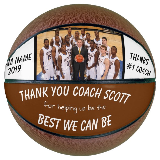 Personalisiertes Basketball Coach Team Foto Vielen (Vorderseite)