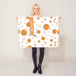 Personalisiertes Basketball-Muster Fleecedecke