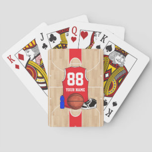 Personalisiertes Basketball-Shirt vor Gericht Spielkarten