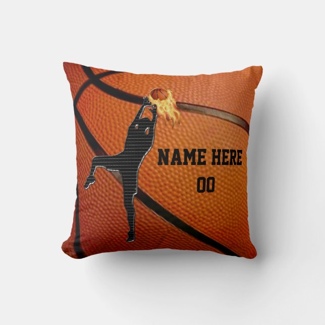 Personalisiertes Basketball-Throw-Kissen mit IHREM Kissen (Vorderseite)