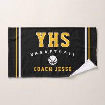 Personalisiertes Basketball-Trainerhandtuch, Team-
