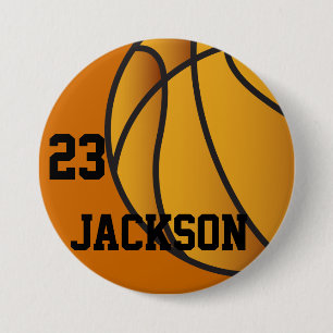 Personalisiertes Basketballdesign Button