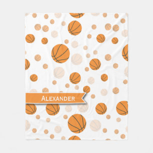Personalisiertes Basketballmuster Fleecedecke