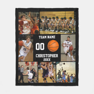 Personalisiertes Basketballspieler-Foto Zimmerdeko Fleecedecke