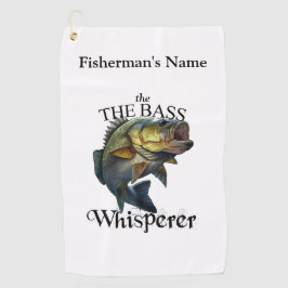 Personalisiertes Bass Whisperer Leichtfanghuch Golfhandtuch