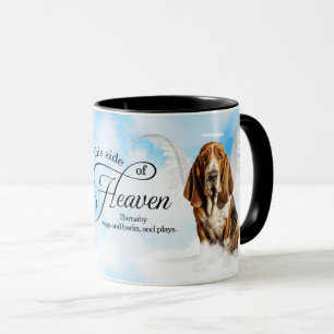 Personalisiertes Basset Hound Hundehimmel-Memorial Tasse