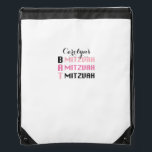 Personalisiertes Bat Mitzvah Drawstring Bag Sportbeutel<br><div class="desc">Personalisierter Zeichenketten-Beutel für Ihr Bat Mitzvah.</div>