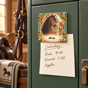 Personalisiertes Bay Andalusier Pferd Spanische Or Magnet