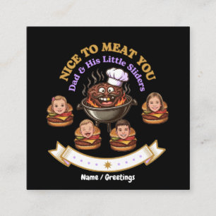 Personalisiertes BBQ-Grillmeister-Geschenk Schön d Quadratische Visitenkarte