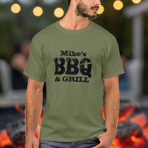 Personalisiertes BBQ-T-Shirt für Männer T-Shirt