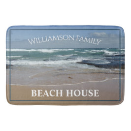 Personalisiertes Beach House Ozean Große Badematte