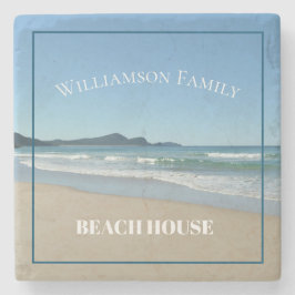 Personalisiertes Beach House Steinuntersetzer