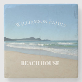 Personalisiertes Beach House Steinuntersetzer