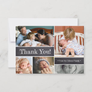 Personalisiertes Begrüßungsbaby Vielen Dank Foto C Einladung