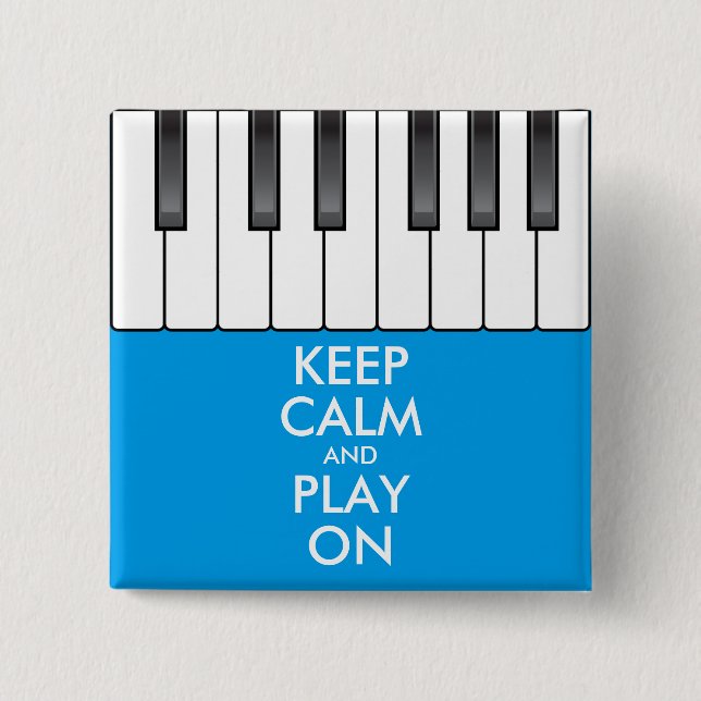 Personalisiertes BEHALTEN CALM und PLAY On-Keyboar Button (Vorderseite)