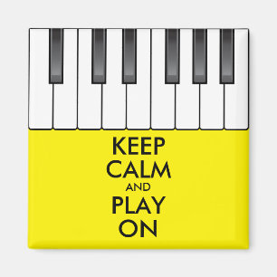 Personalisiertes BEHALTEN CALM und PLAY On-Keyboar Magnet