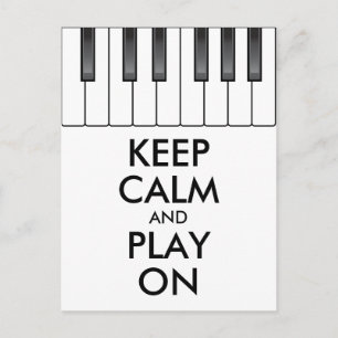 Personalisiertes BEHALTEN CALM und PLAY On-Keyboar Postkarte