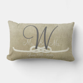 Personalisiertes beige Vintages Lendenkissen