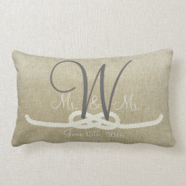Personalisiertes beige Vintages Lendenkissen
