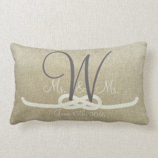 Personalisiertes beige Vintages Lendenkissen