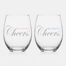Personalisiertes Beileid! Beste Mama und Vater Eve Weinglas Ohne Stiel