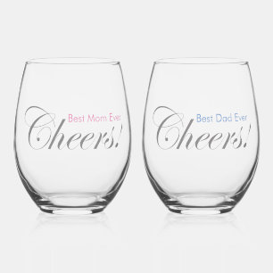 Personalisiertes Beileid! Beste Mama und Vater Eve Weinglas Ohne Stiel