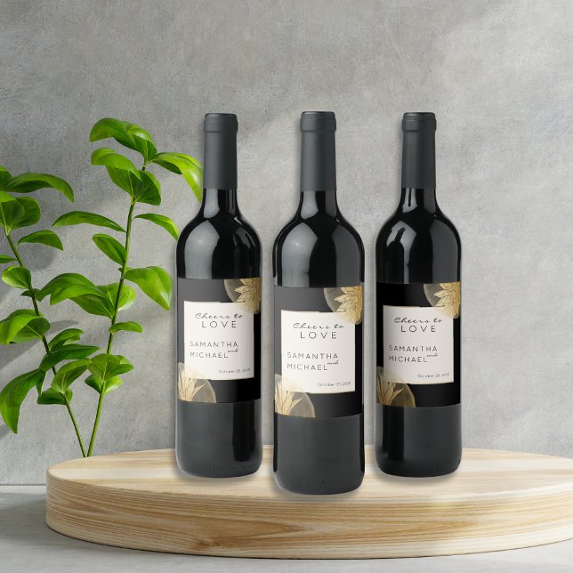 Personalisiertes Beileid für die Liebe Black Gold- Weinetikett (Von Creator hochgeladen)