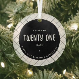 Personalisiertes Beileid zu 21 Jahren Modernität u Ornament Aus Glas