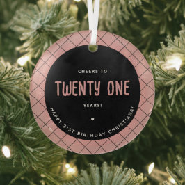 Personalisiertes Beileid zu 21 Jahren Modernität u Ornament Aus Glas