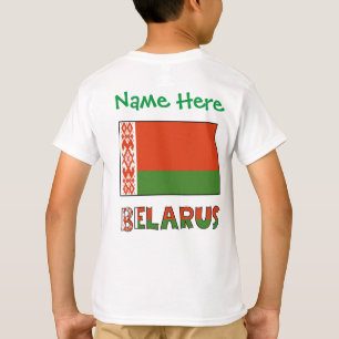 Personalisiertes Belarus-Flagge-Name-Design T-Shirt
