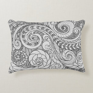 Personalisiertes, belebtes Kunstdoodle Design Akze Dekokissen